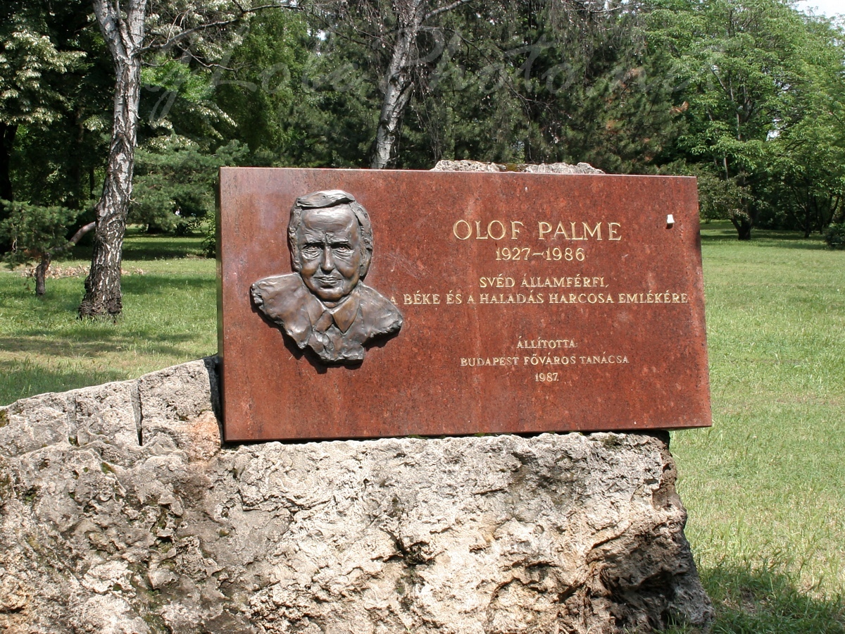 Olof Palme emlktblja a Vrosligetben