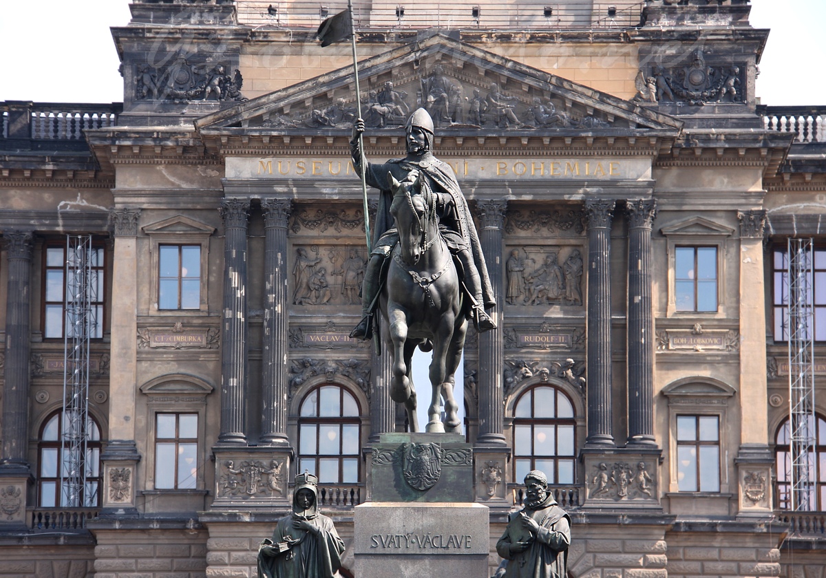 Prga, Vencel szobor, Nemzeti Mzeum - Prague, Wenceslas statue, National Museum